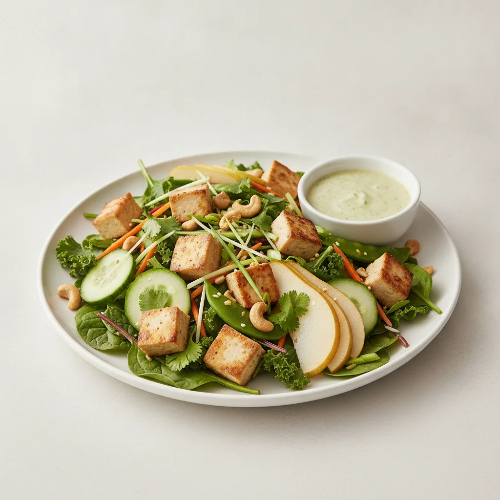 (V) Tofu Salad with Ginger Lime Sauce (V) Tofu Salad with Ginger Lime Sauce