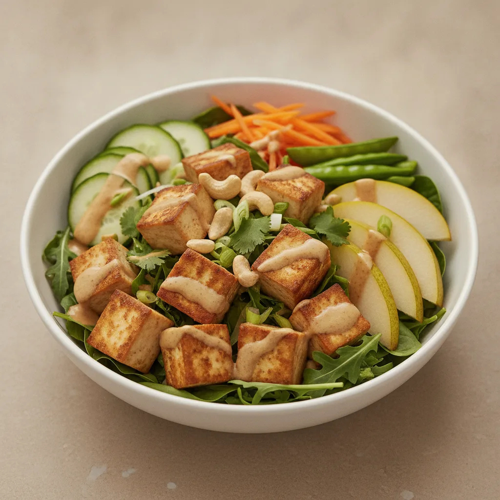 (V) Tofu Salad with "Peanut" Sauce (V) Tofu Salad with "Peanut" Sauce