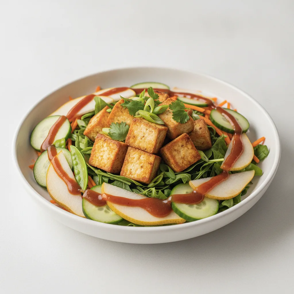 Nut-Free (V) Tofu Salad with Tamarind Sauce (No Cashews) Nut-Free (V) Tofu Salad with Tamarind Sauce (No Cashews)