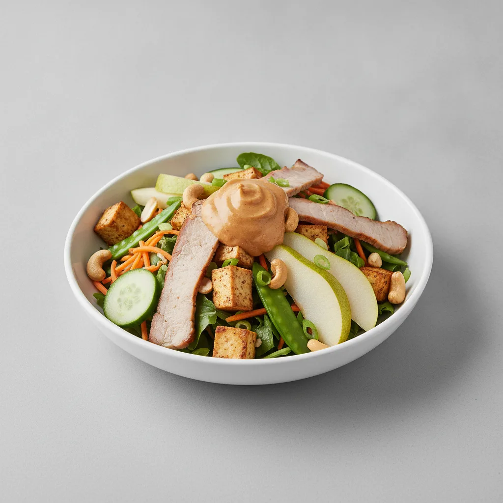 Protein Combo Salad with "Peanut" Sauce Protein Combo Salad with "Peanut" Sauce