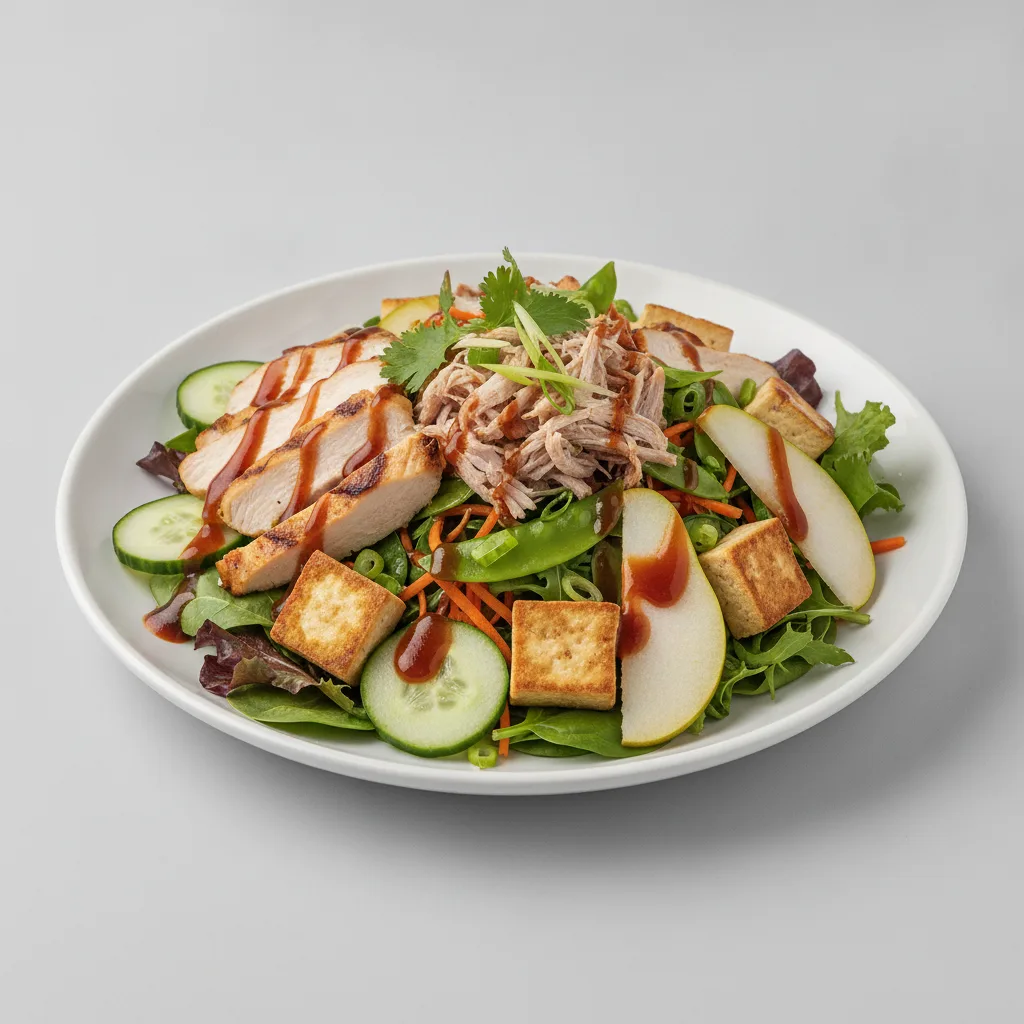 Nut-Free Protein Combo Salad with Tamarind Sauce (No Cashews) Nut-Free Protein Combo Salad with Tamarind Sauce (No Cashews)