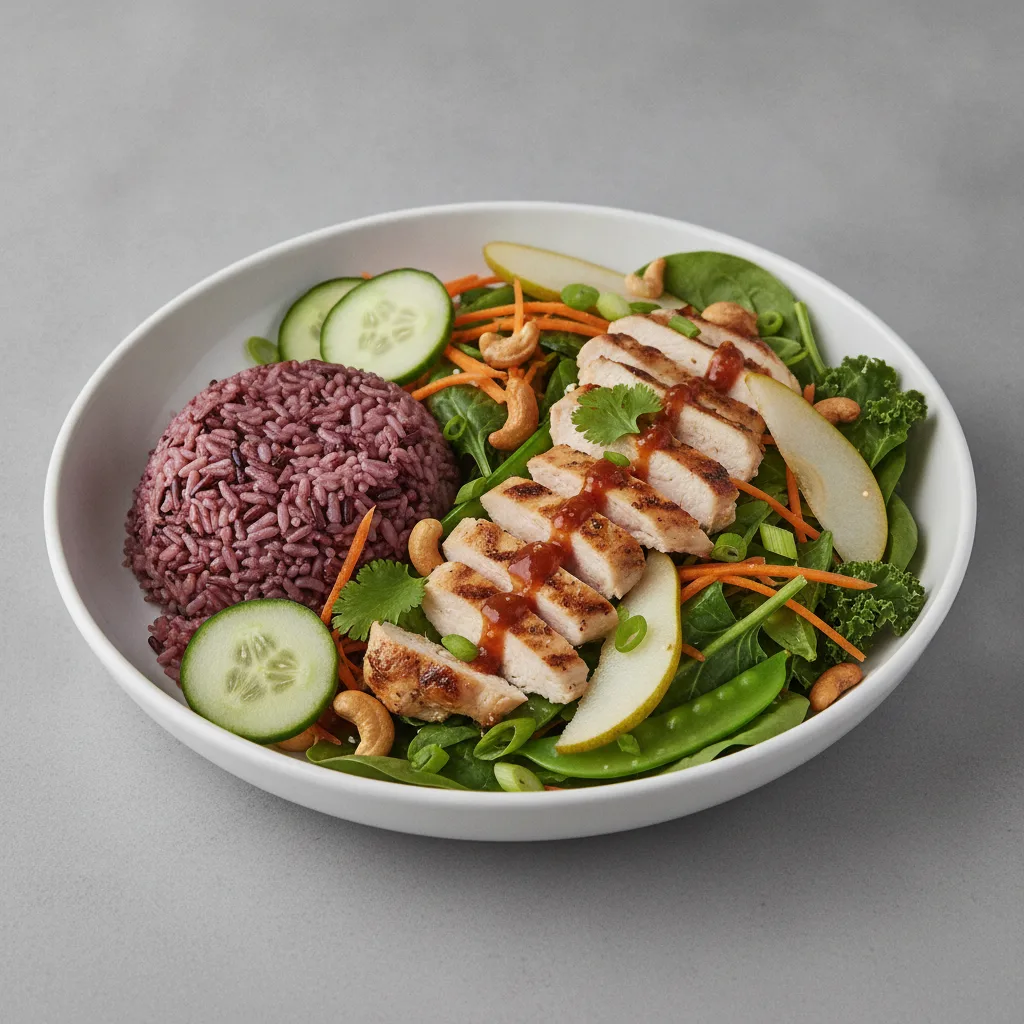 Chicken 50-50 Bowl with Tamarind Sauce Chicken 50-50 Bowl with Tamarind Sauce