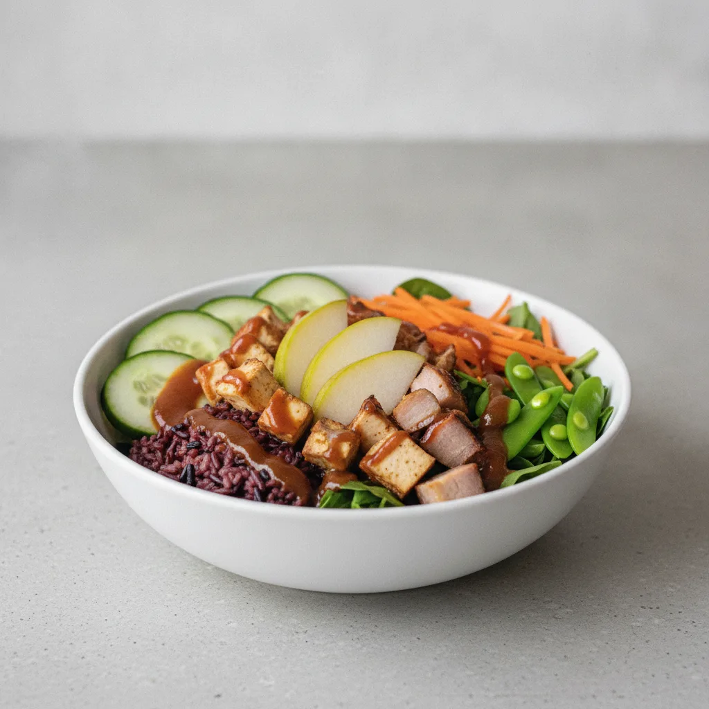 Nut-Free Protein Combo 50-50 Bowl with Tamarind Sauce (No Cashews) Nut-Free Protein Combo 50-50 Bowl with Tamarind Sauce (No Cashews)