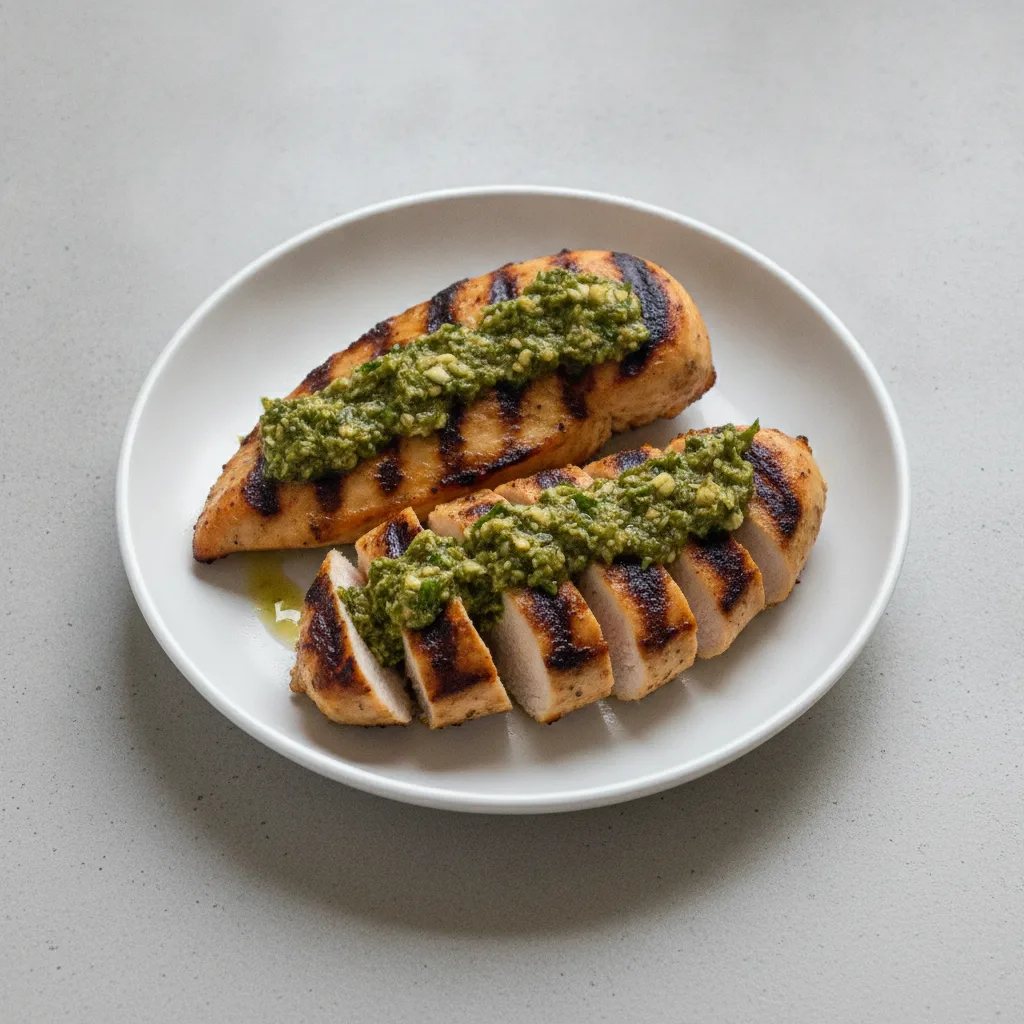 Herb Marinated Grilled Chicken with Chimichurri Sauce (Steak Dinner)