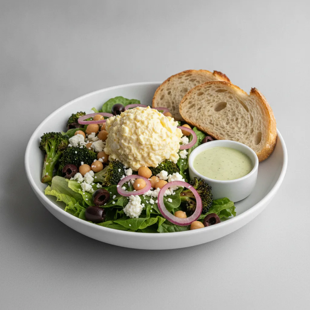 Mama's Mediterranean, Japanese Egg Salad, Green Goddess Dressing, Sourdough