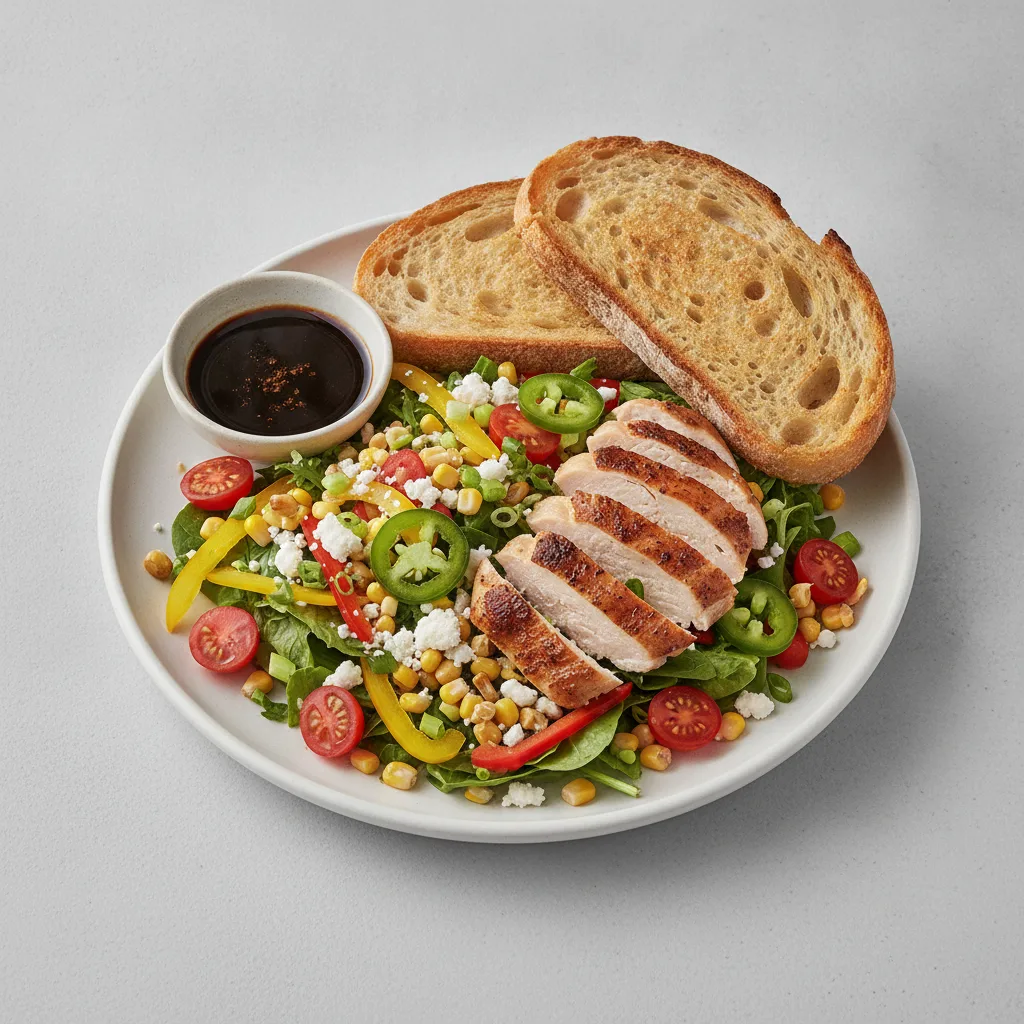 South by Southwest, Roasted Chicken, Balsamic Vinaigrette, Sourdough
