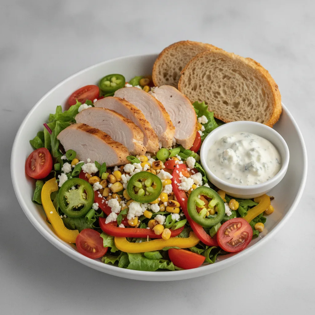 South by Southwest, Fresh Roasted Turkey, Blue Cheese Dressing, GF Bread