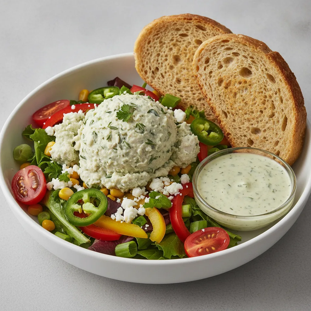 South by Southwest, Herb Chicken Salad, Green Goddess Dressing, GF Bread