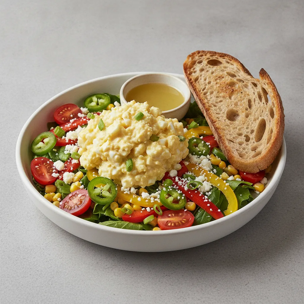 South by Southwest, Japanese Style Egg Salad, Lemon Herb Vinaigrette, Sourdough