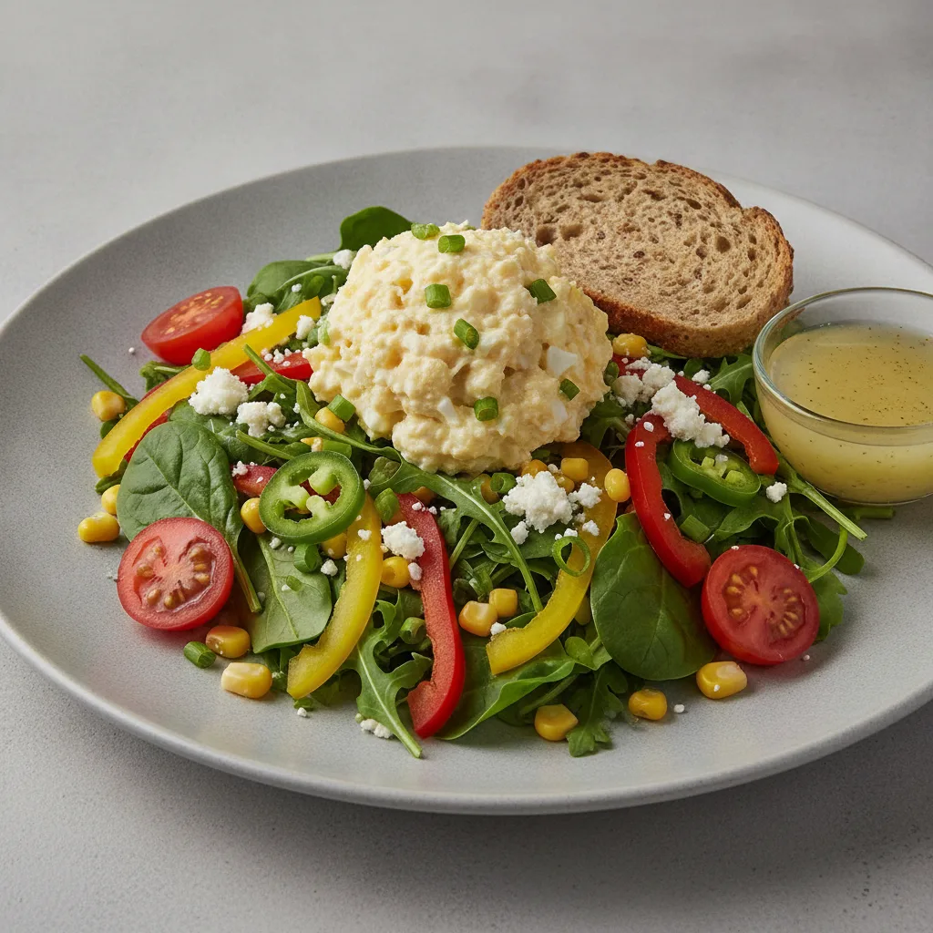 South by Southwest, Japanese Style Egg Salad, Lemon Herb Vinaigrette, GF Bread