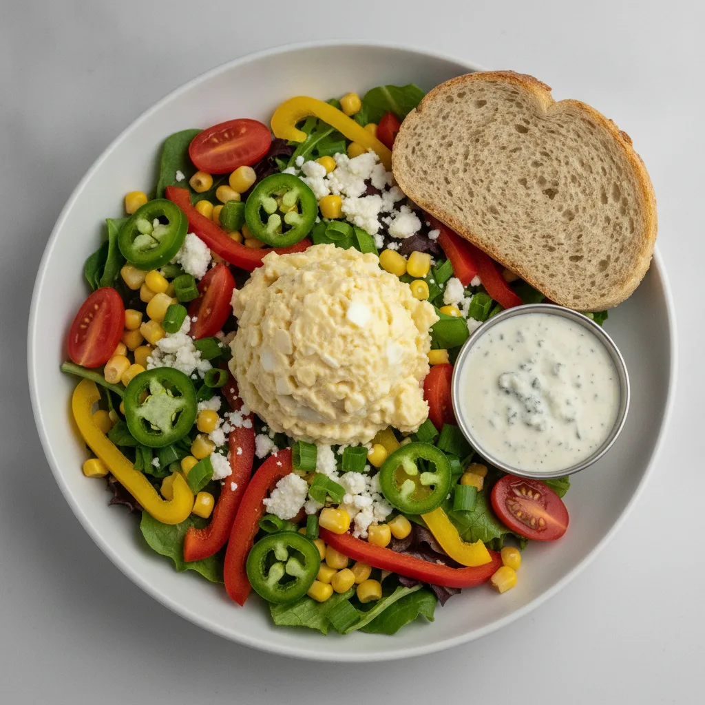 South by Southwest, Japanese Style Egg Salad, Blue Cheese Dressing, GF Bread