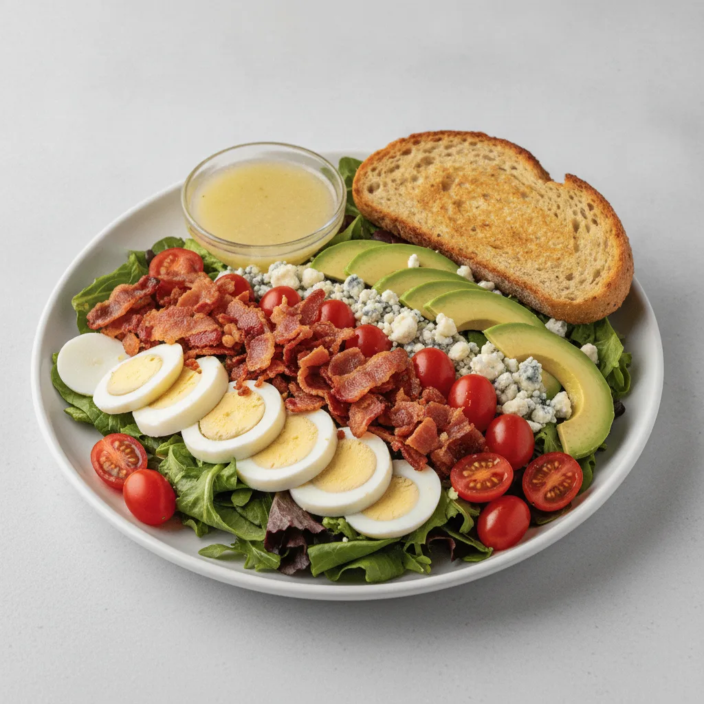 Proper Cobb, Lemon Herb Vinaigrette, GF Bread