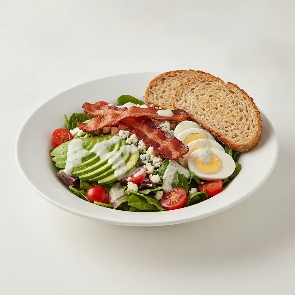 Proper Cobb, Blue Cheese Dressing, GF Bread
