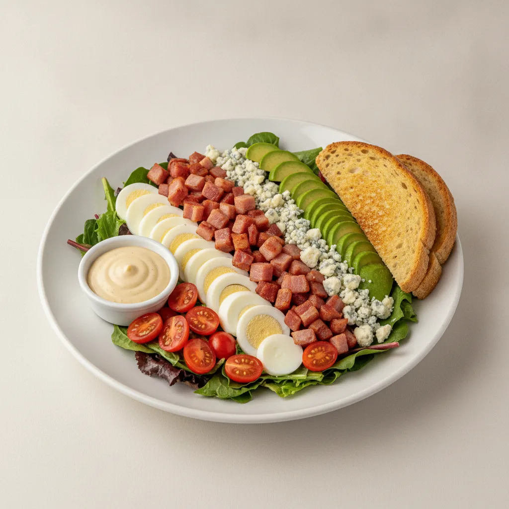 Proper Cobb, Caesar Dressing, GF Bread