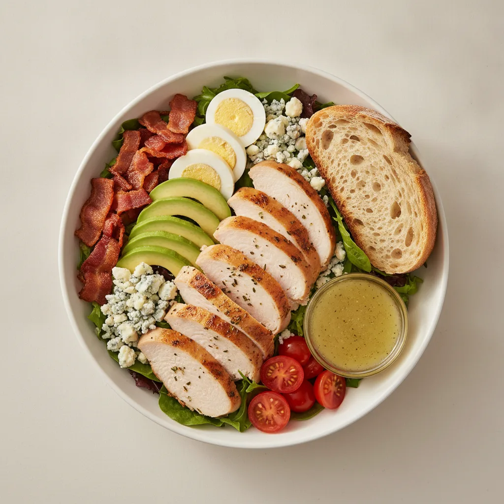 Proper Cobb, Fresh Roasted Turkey, Lemon Herb Vinaigrette, Sourdough