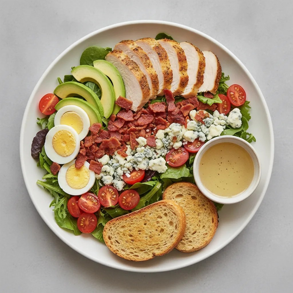 Proper Cobb, Fresh Roasted Turkey, Lemon Herb Vinaigrette, GF Bread