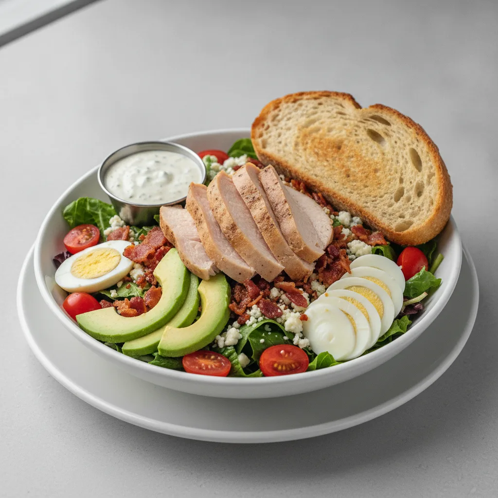 Proper Cobb, Fresh Roasted Turkey, Blue Cheese Dressing, Sourdough