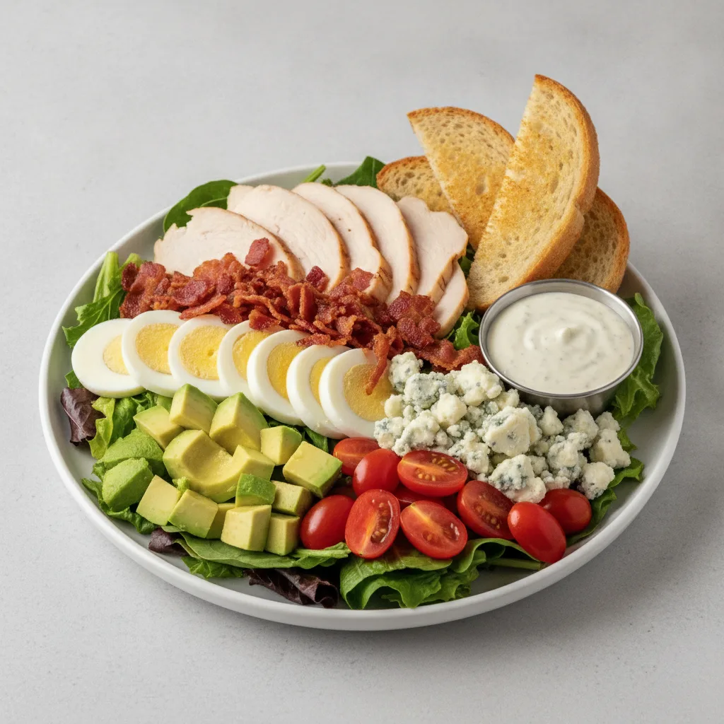 Proper Cobb, Fresh Roasted Turkey, Blue Cheese Dressing, GF Bread