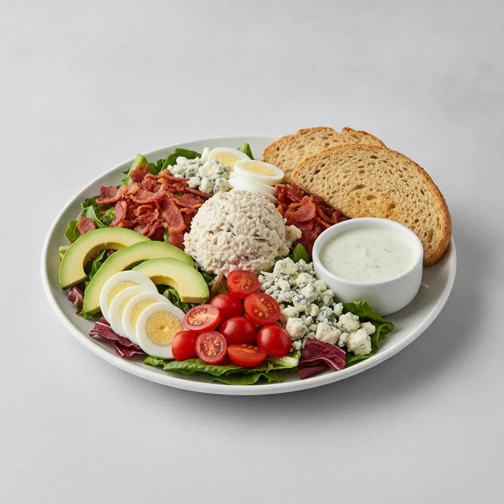 Proper Cobb, Albacore Tuna Salad, Blue Cheese Dressing, GF Bread