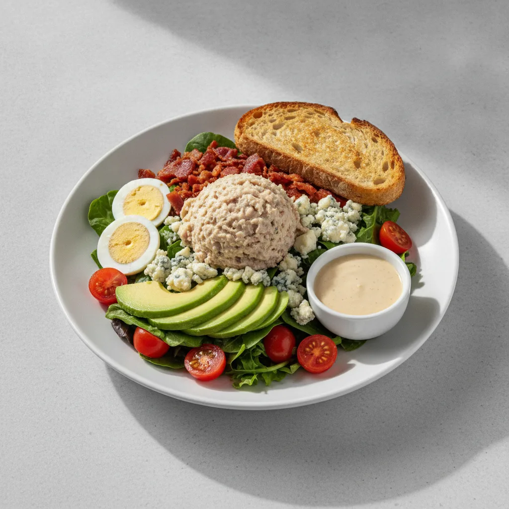 Proper Cobb, Albacore Tuna Salad, Caesar Dressing, GF Bread