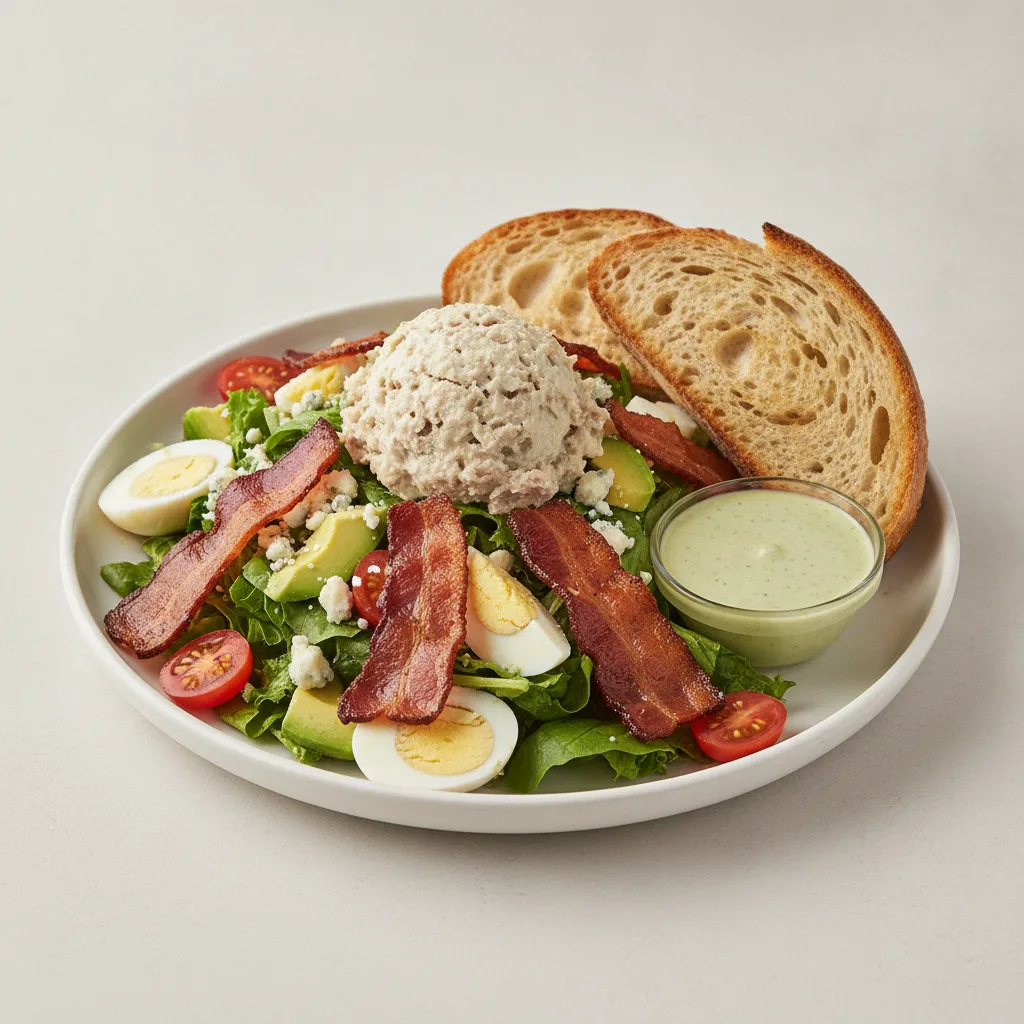 Proper Cobb, Albacore Tuna Salad, Green Goddess Dressing, Sourdough