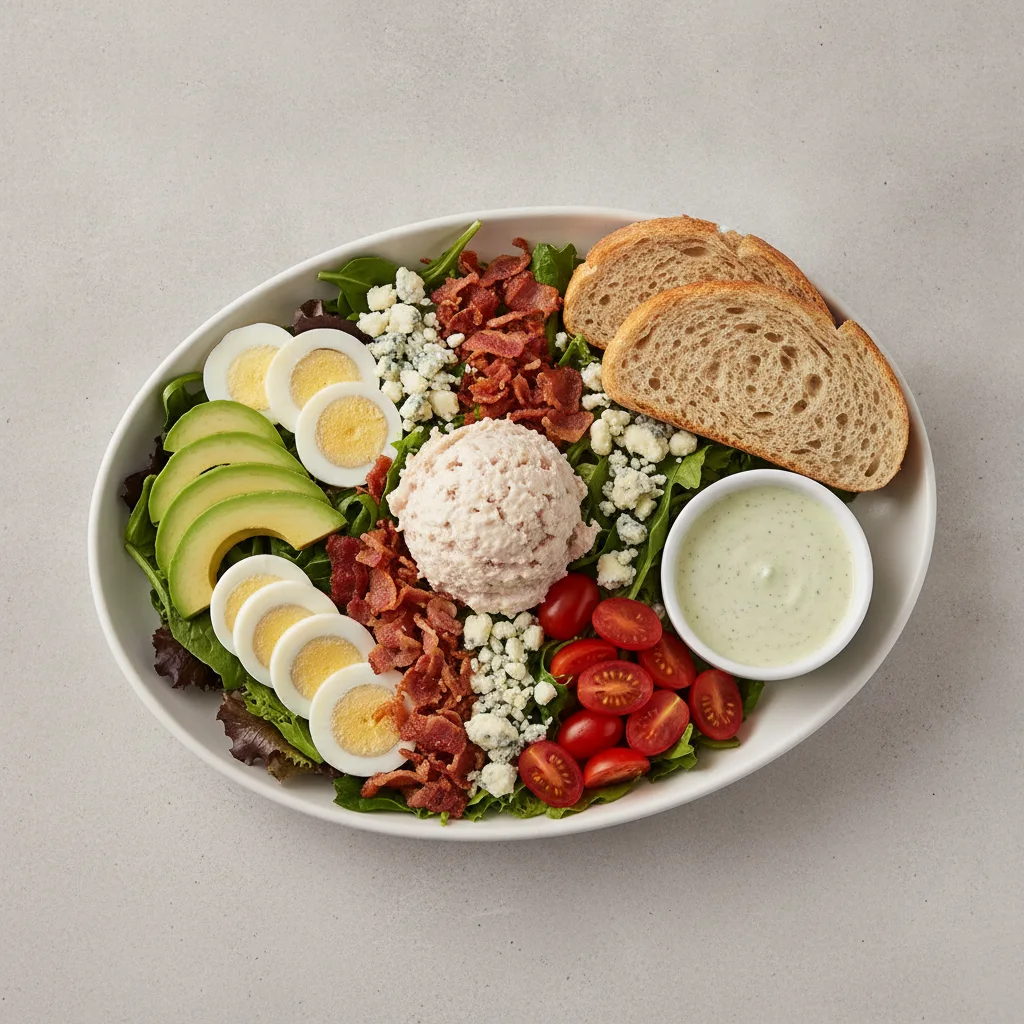 Proper Cobb, Albacore Tuna Salad, Green Goddess Dressing, GF Bread