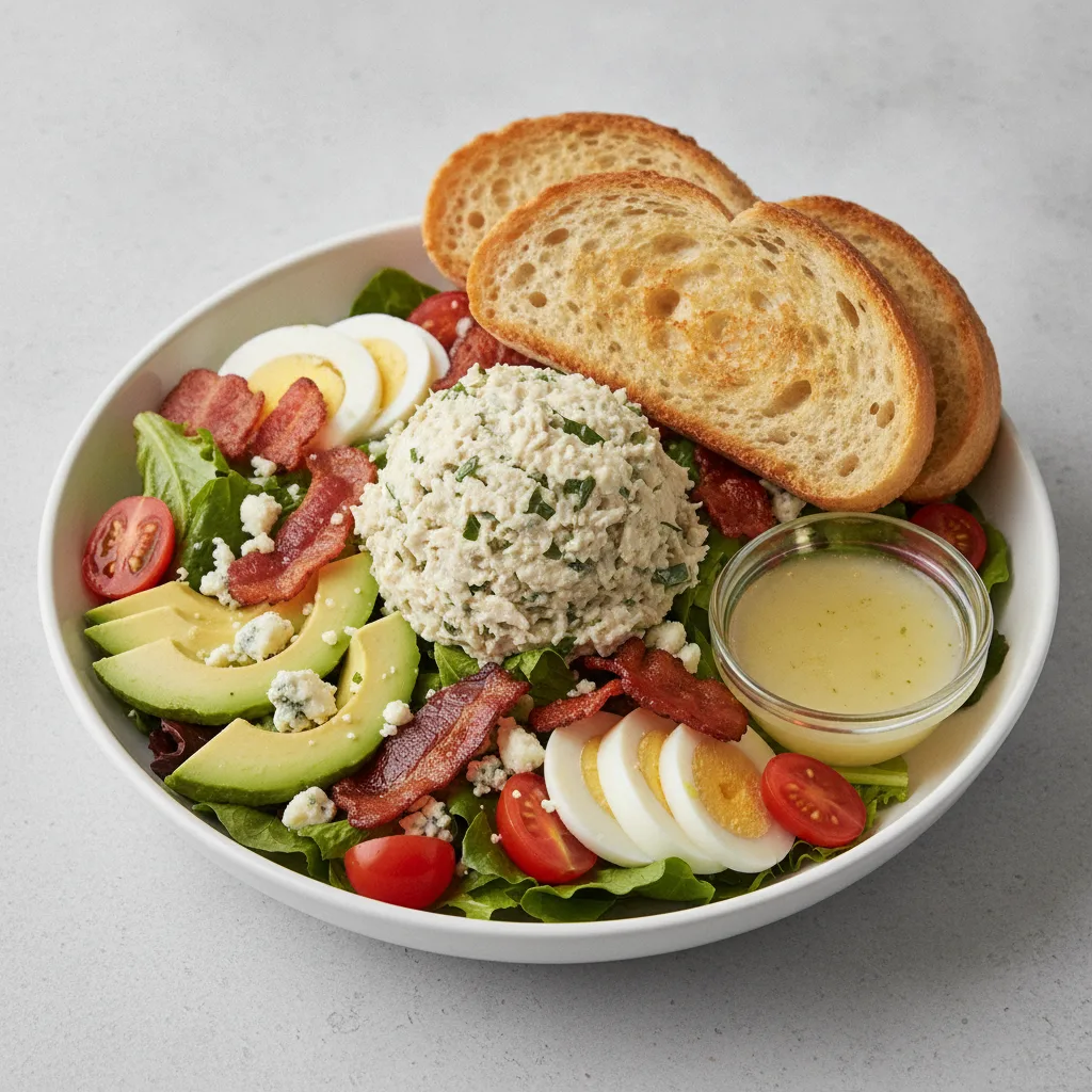 Proper Cobb, Herb Chicken Salad, Lemon Herb Vinaigrette, Sourdough