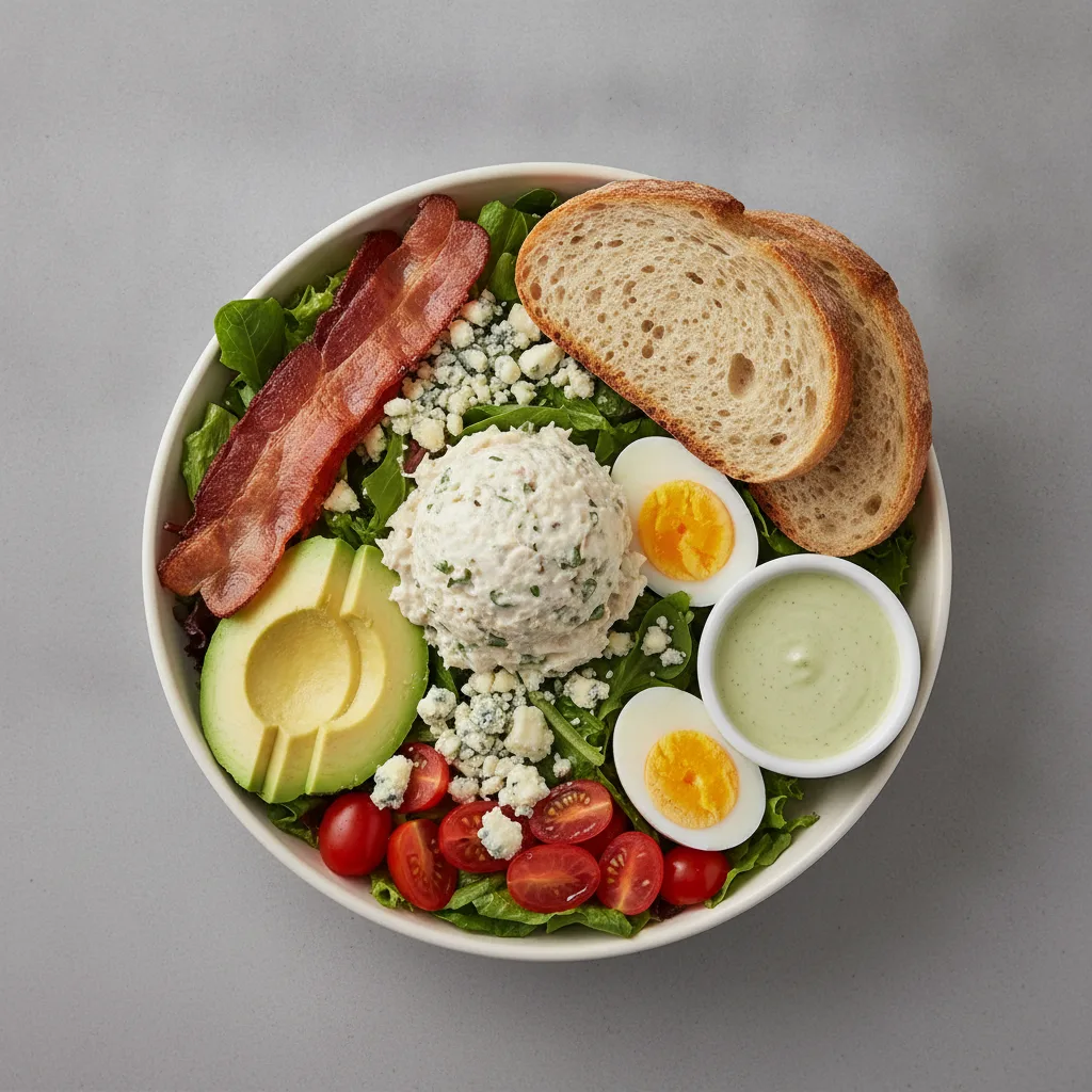 Proper Cobb, Herb Chicken Salad, Green Goddess Dressing, Sourdough