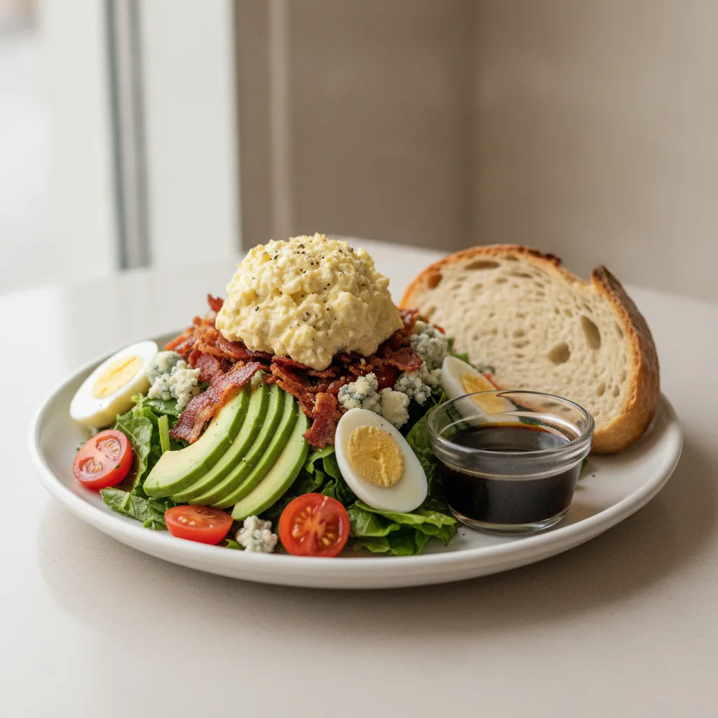 Proper Cobb, Japanese Style Egg Salad, Balsamic Vinaigrette, Sourdough