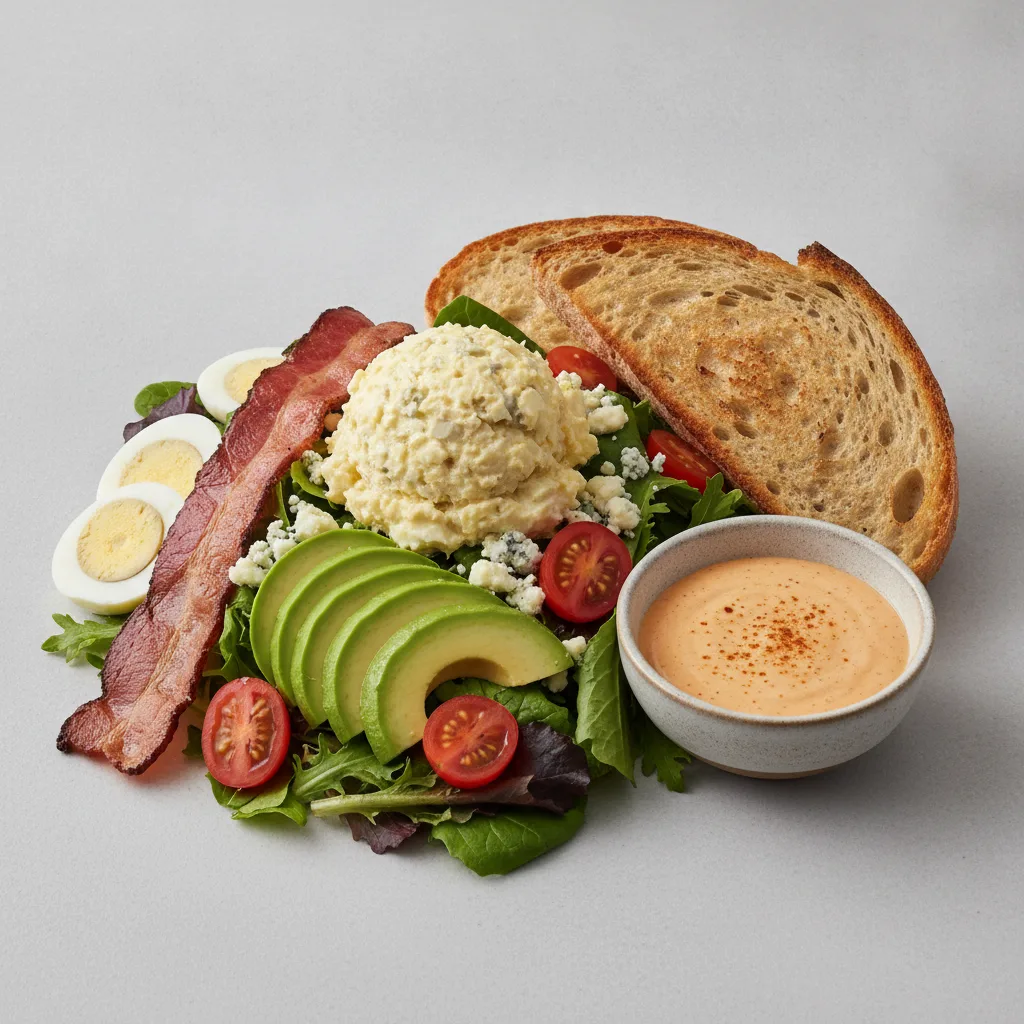 Proper Cobb, Japanese Style Egg Salad, Chipotle Ranch, Sourdough