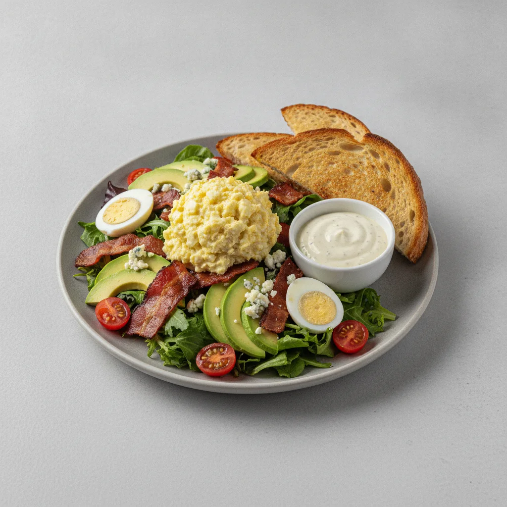 Proper Cobb, Japanese Style Egg Salad, Blue Cheese Dressing, Sourdough