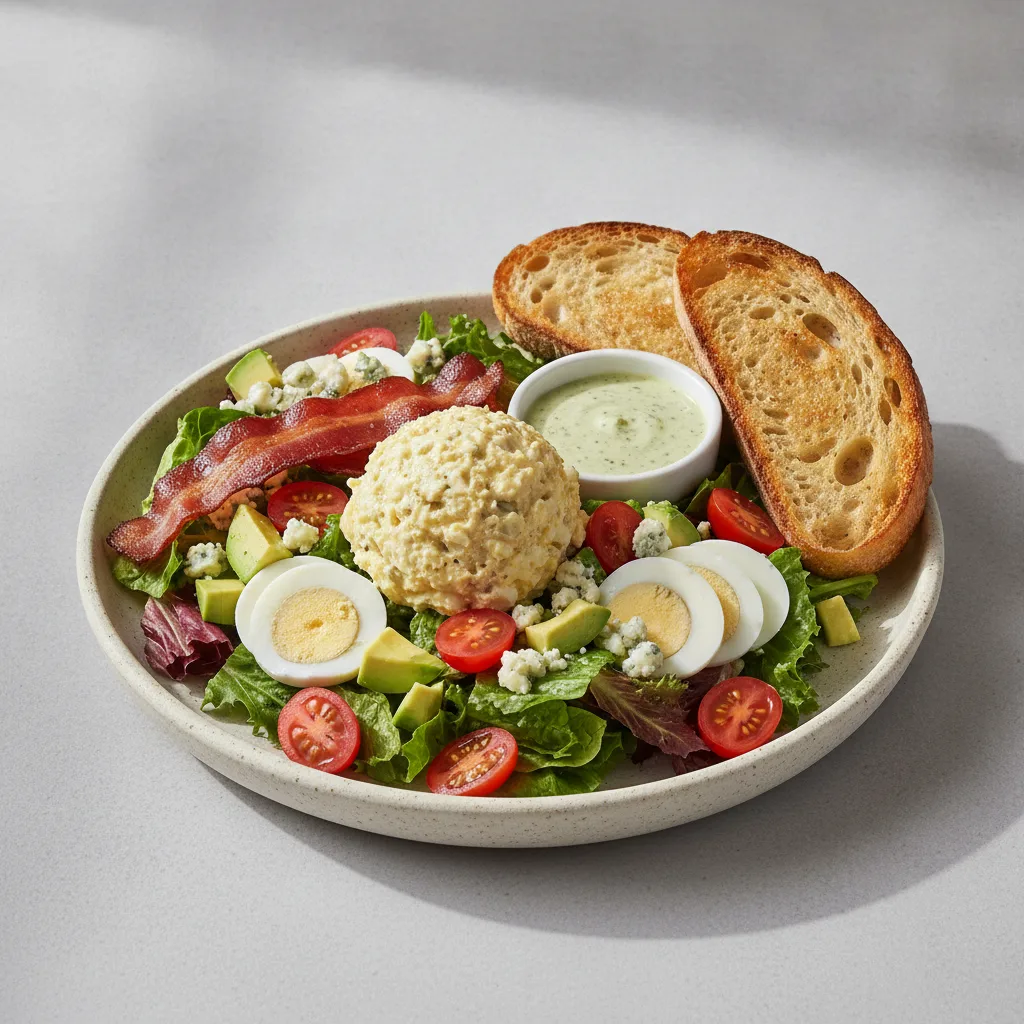 Proper Cobb, Japanese Style Egg Salad, Green Goddess Dressing, Sourdough