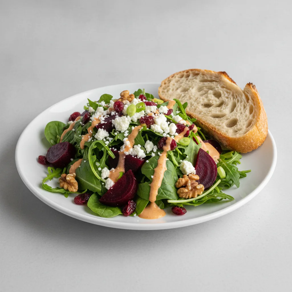 Fresh Beet and Goat Cheese, Chipotle Ranch, Sourdough