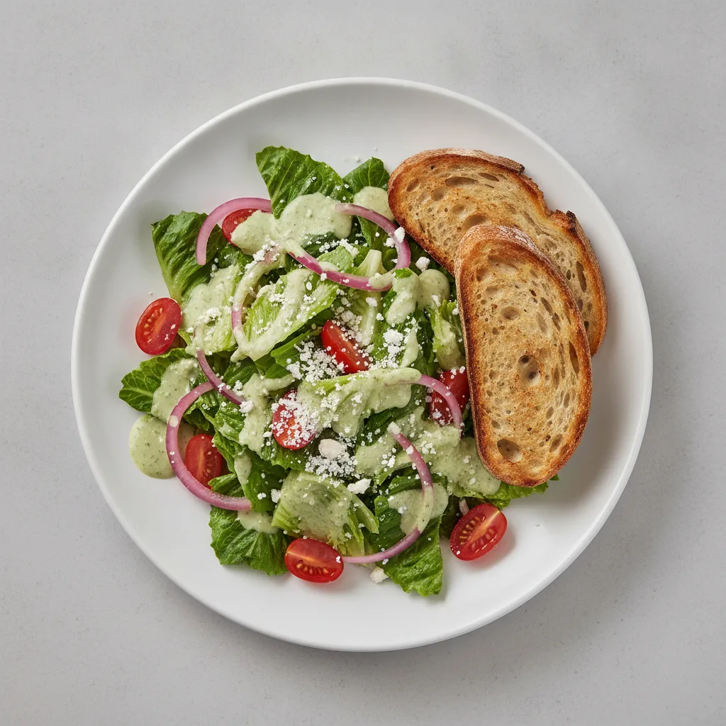 Our Caesar Salad, Green Goddess Dressing, Sourdough