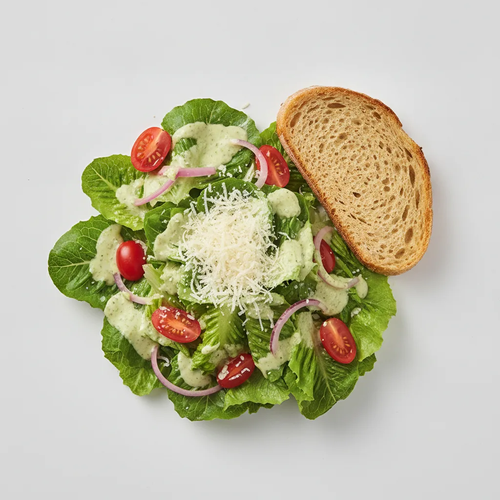Our Caesar Salad, Green Goddess Dressing, GF Bread