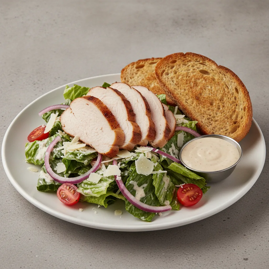 Our Caesar Salad, Fresh Roasted Turkey, Chipotle Ranch, GF Bread