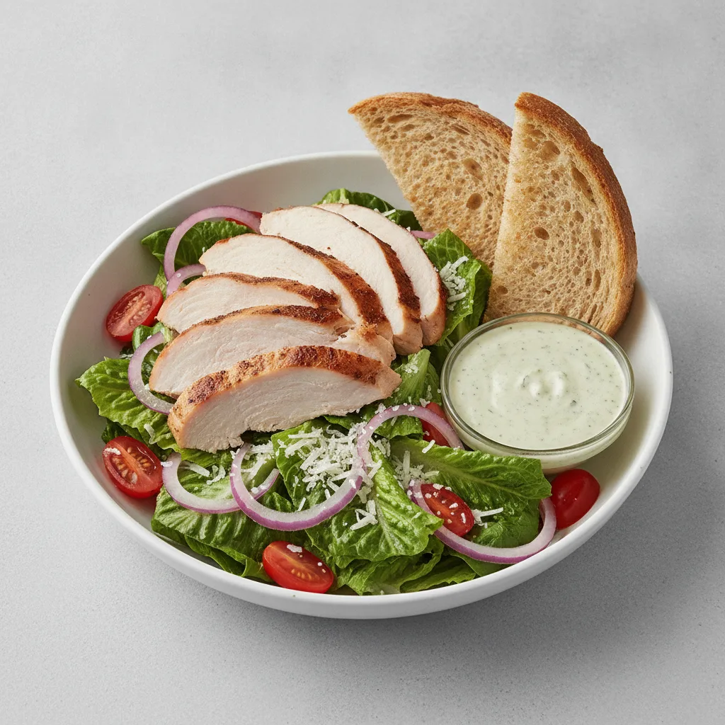 Our Caesar Salad, Fresh Roasted Turkey, Green Goddess Dressing, GF Bread