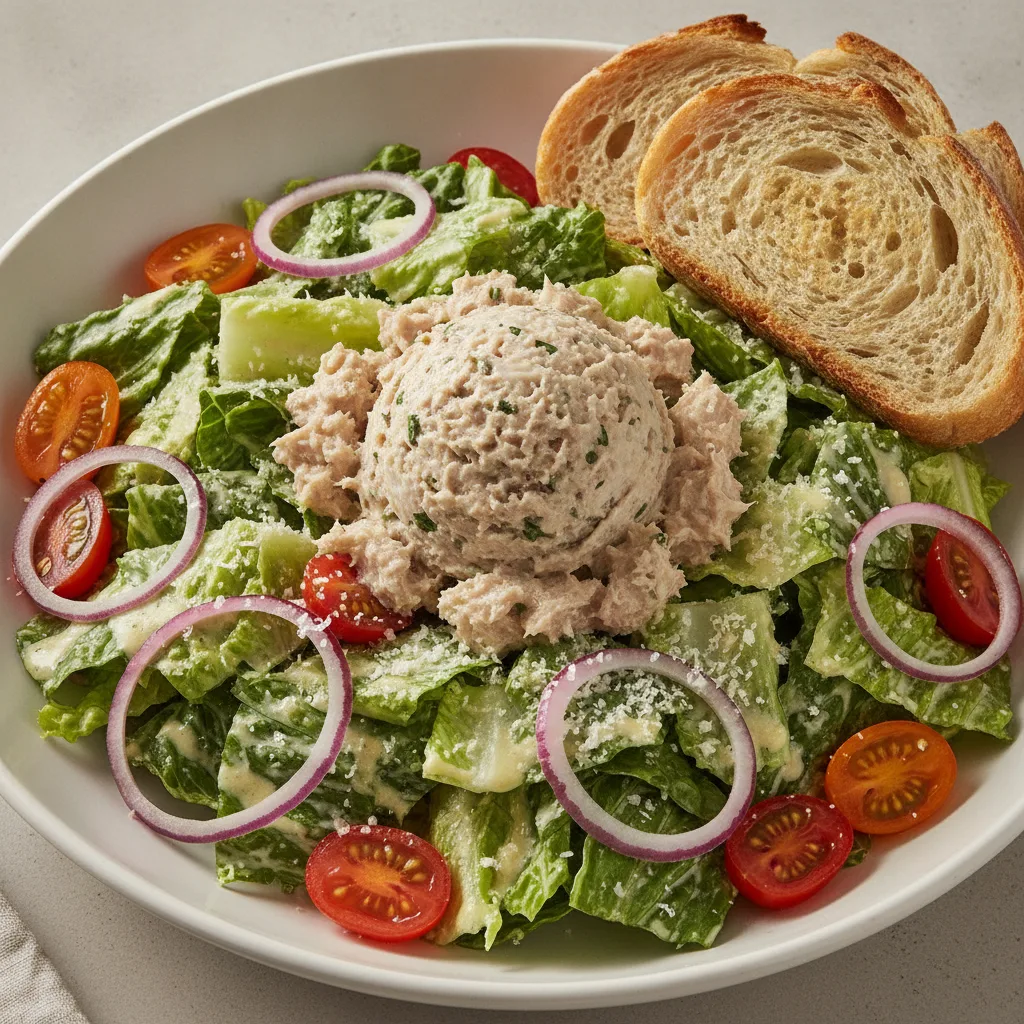 Our Caesar Salad, Albacore Tuna Salad, Lemon Herb Vinaigrette, Sourdough