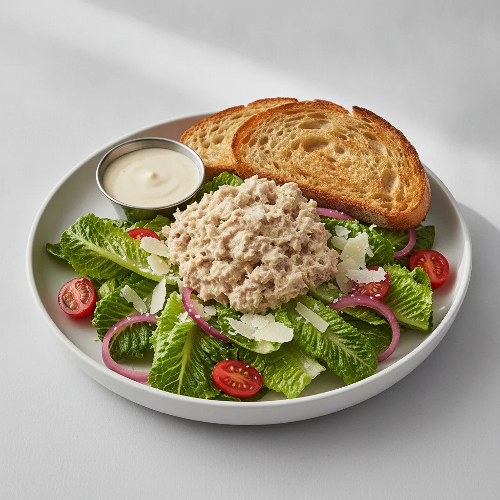 Our Caesar Salad, Albacore Tuna Salad, Caesar Dressing, Sourdough