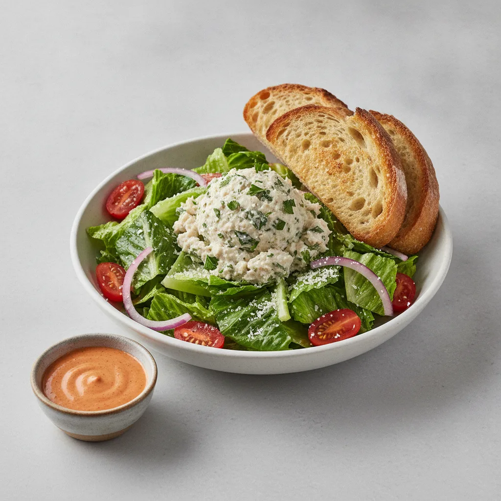 Our Caesar Salad, Herb Chicken Salad, Chipotle Ranch, Sourdough