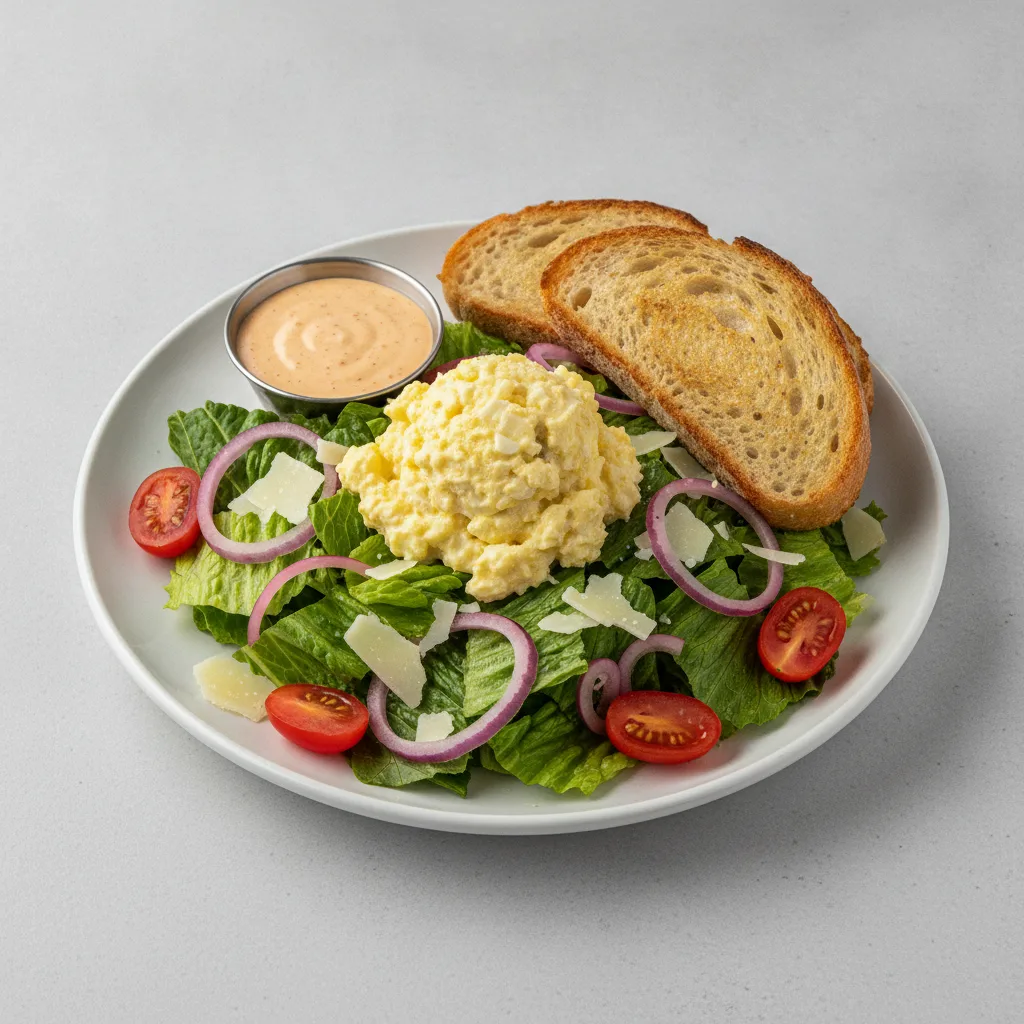 Our Caesar Salad, Japanese Style Egg Salad, Chipotle Ranch, Sourdough