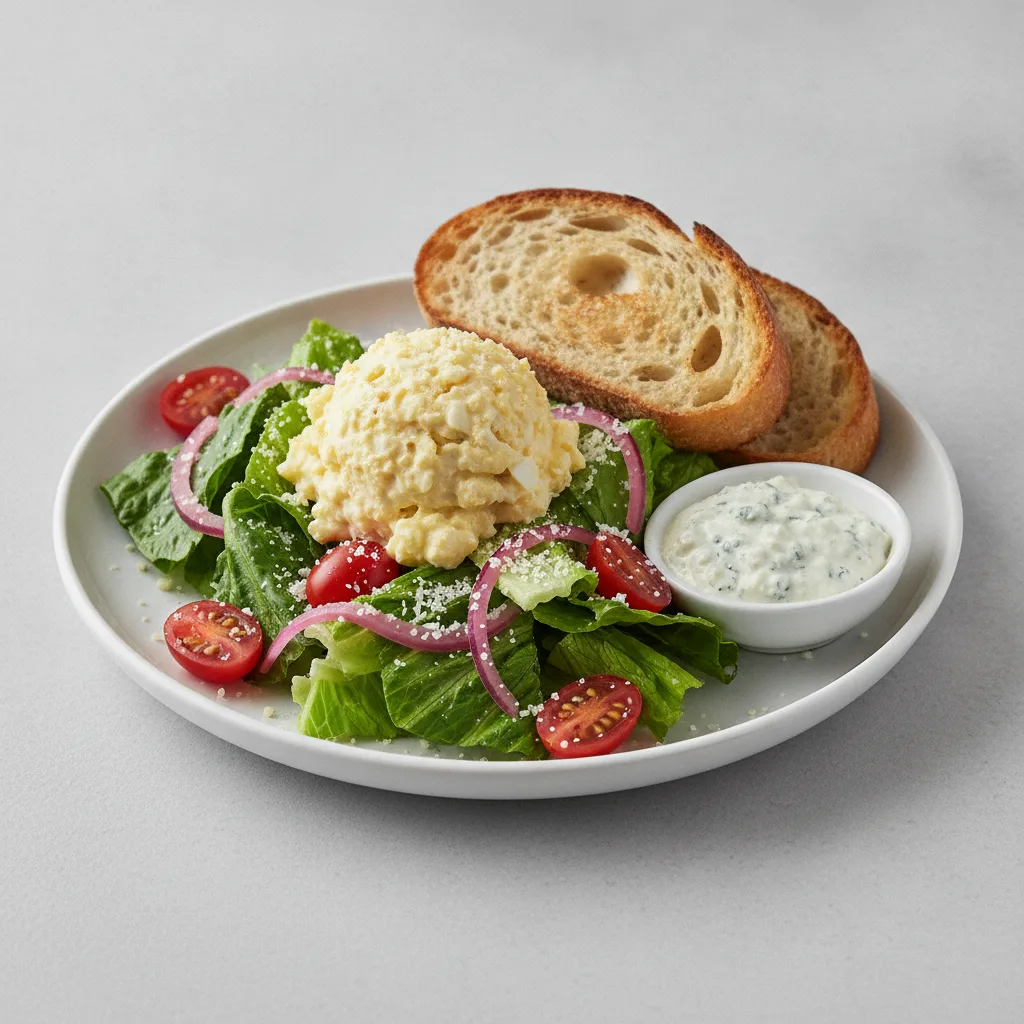 Our Caesar Salad, Japanese Style Egg Salad, Blue Cheese Dressing, Sourdough