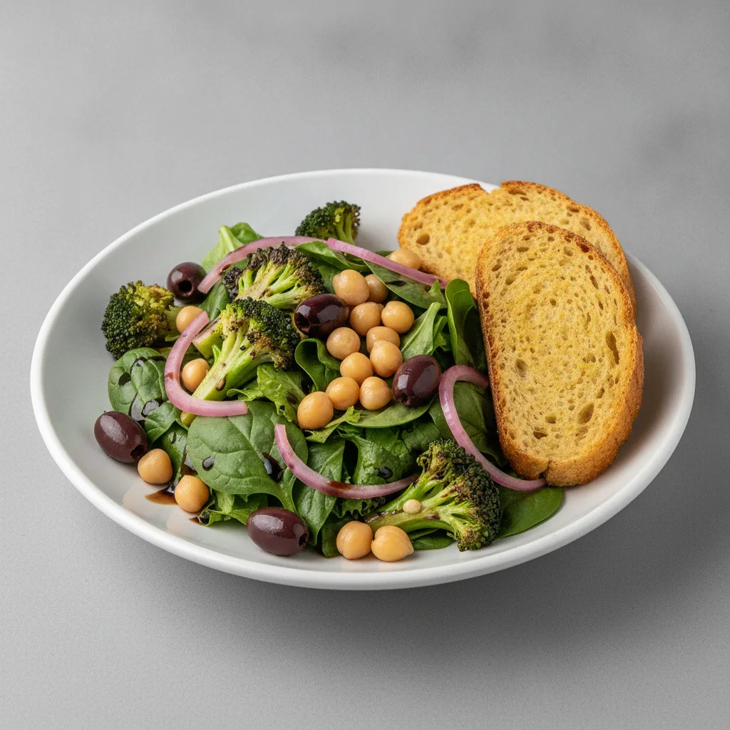 Mama's Mediterranean, Balsamic Vinaigrette, GF Bread