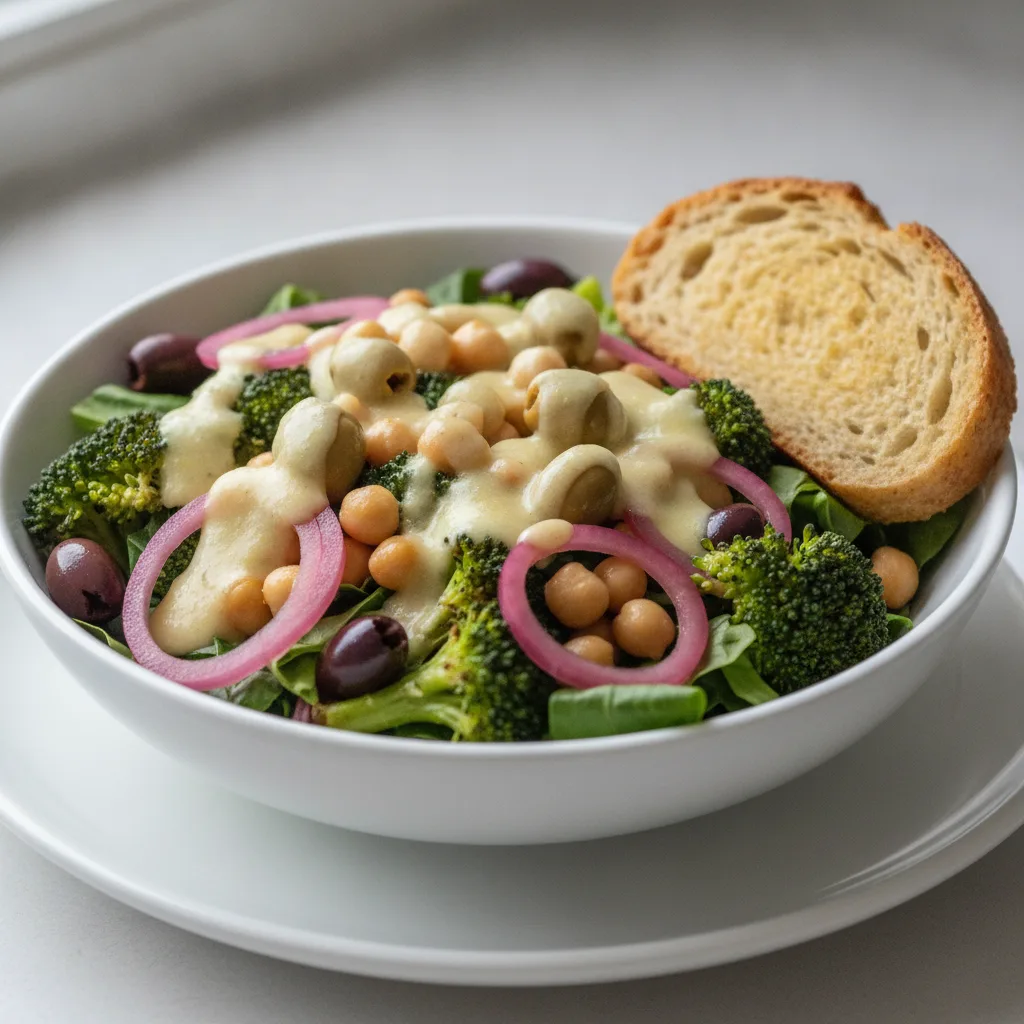 Mama's Mediterranean, Lemon Herb Vinaigrette, GF Bread