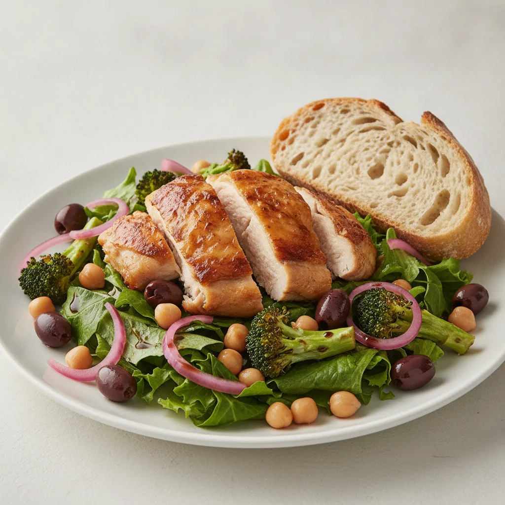 Mama's Mediterranean, Roasted Chicken, Balsamic Vinaigrette, Sourdough