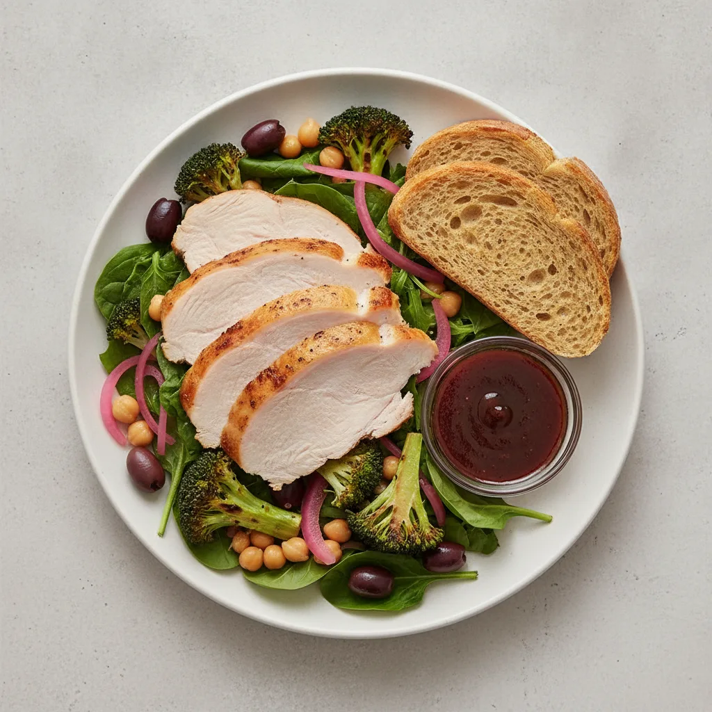 Mama's Mediterranean, Fresh Roasted Turkey, Balsamic Vinaigrette, GF Bread
