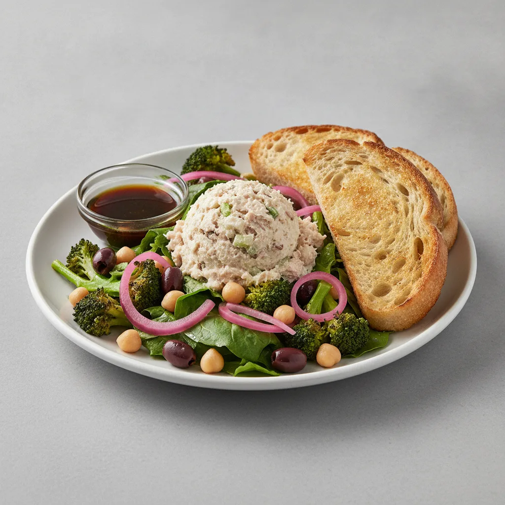 Mama's Mediterranean, Albacore Tuna Salad, Balsamic Vinaigrette, Sourdough