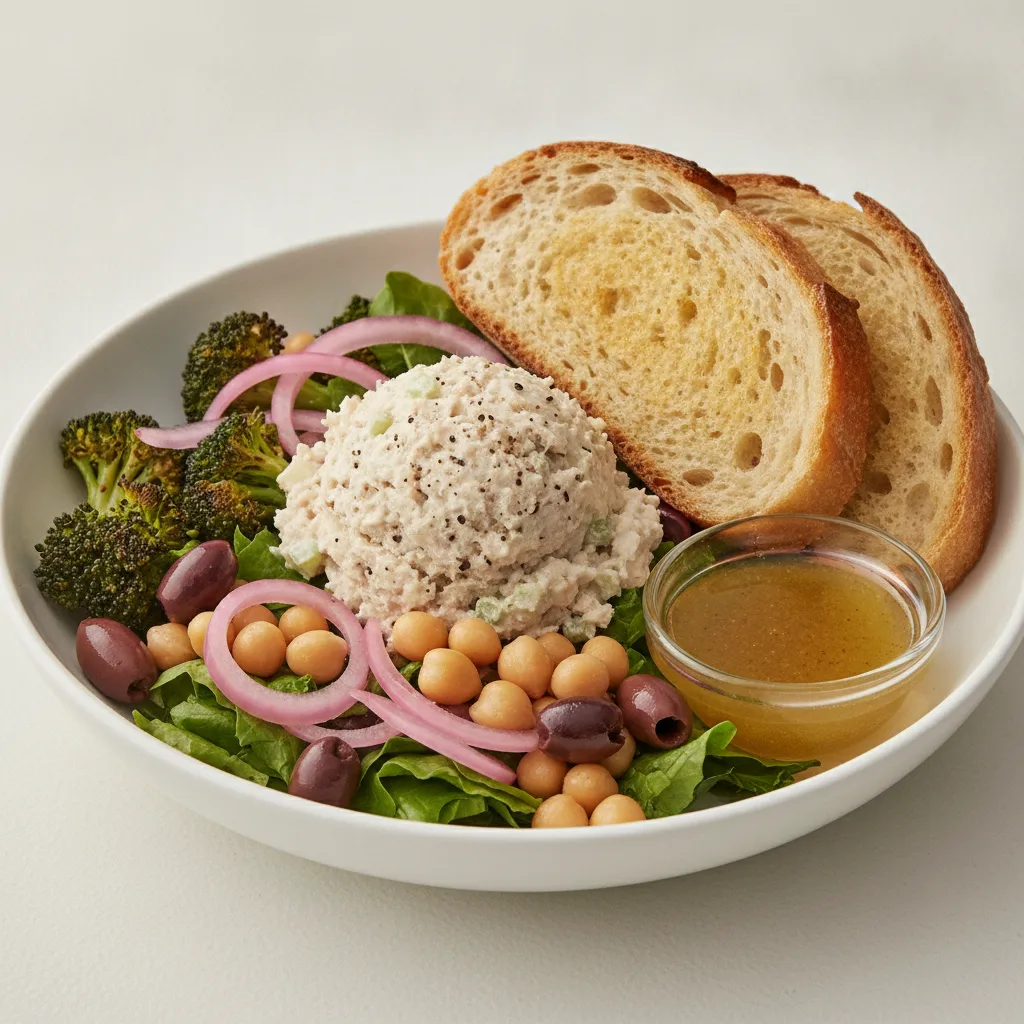 Mama's Mediterranean, Albacore Tuna Salad, Lemon Herb Vinaigrette, Sourdough