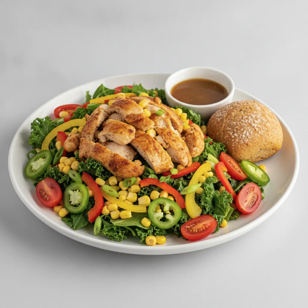 South by Southwest, Roasted Chicken, Balsamic Vinaigrette, GF Bread