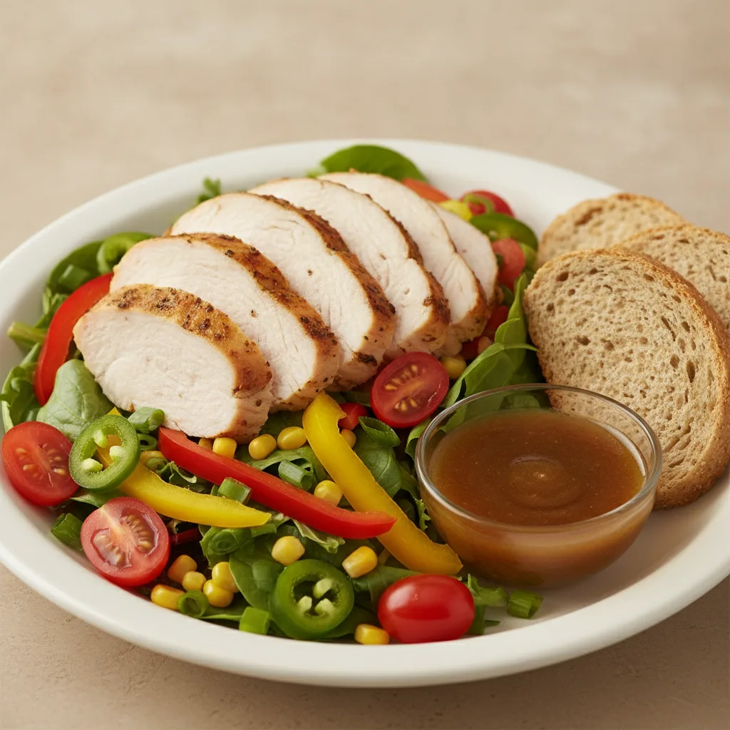 South by Southwest, Fresh Roasted Turkey, Balsamic Vinaigrette, GF Bread